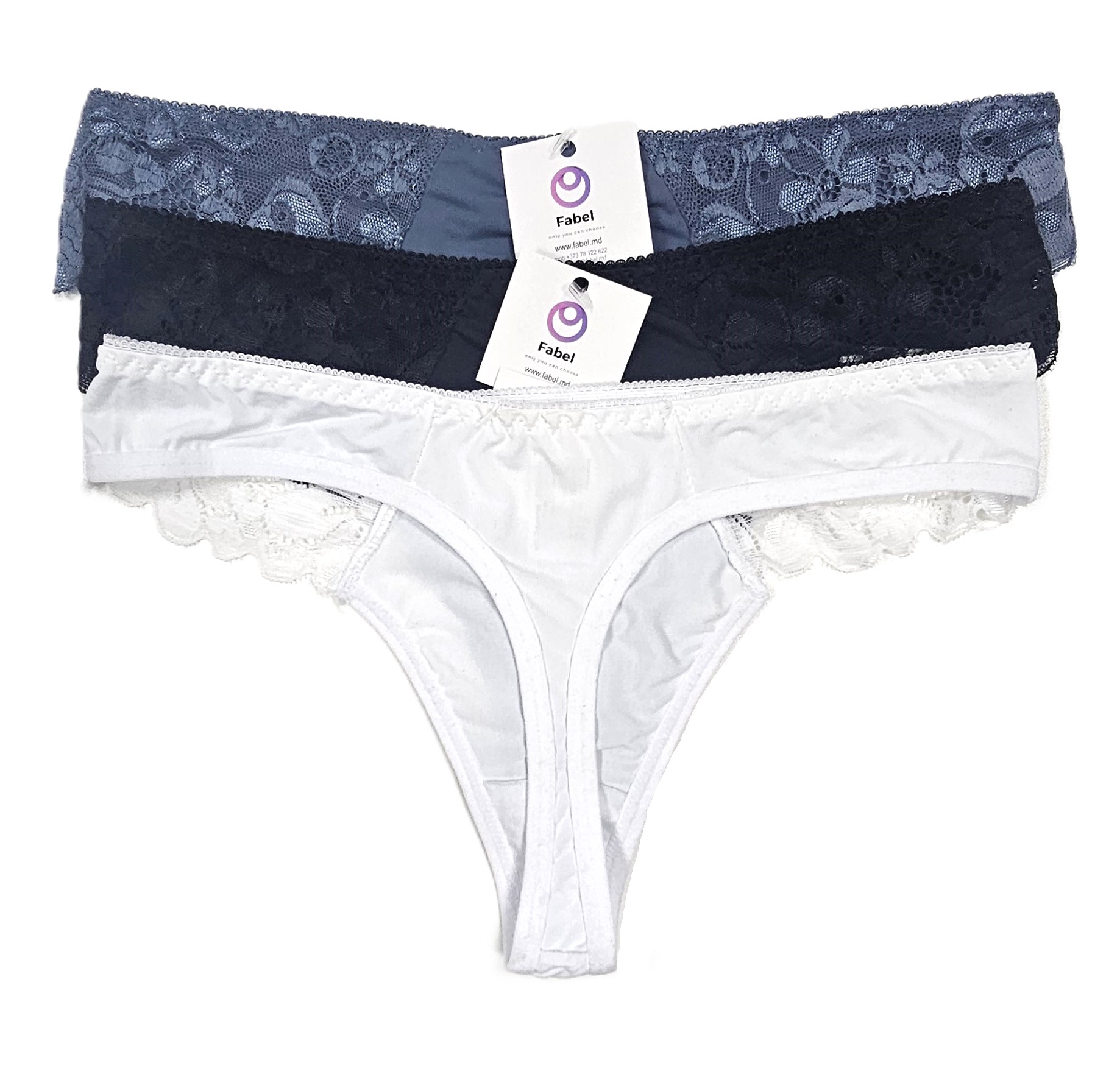 Tanga din microfibră cu dantelă. - imagine 5