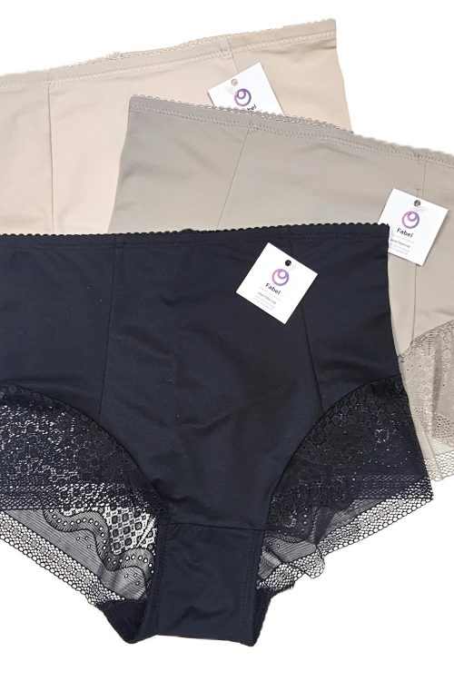 Chiloți din microfibră și dantelă cu efect de strângere.