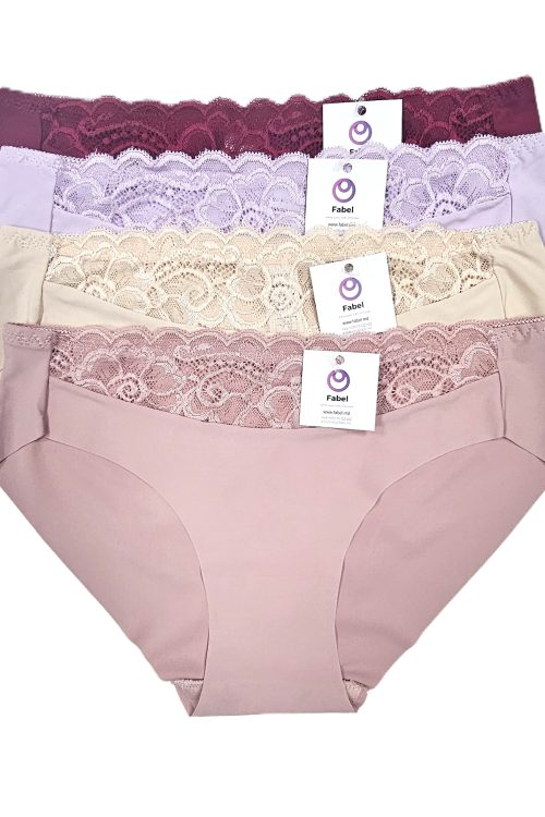 Slip invisibil microfibră cu dantelă.