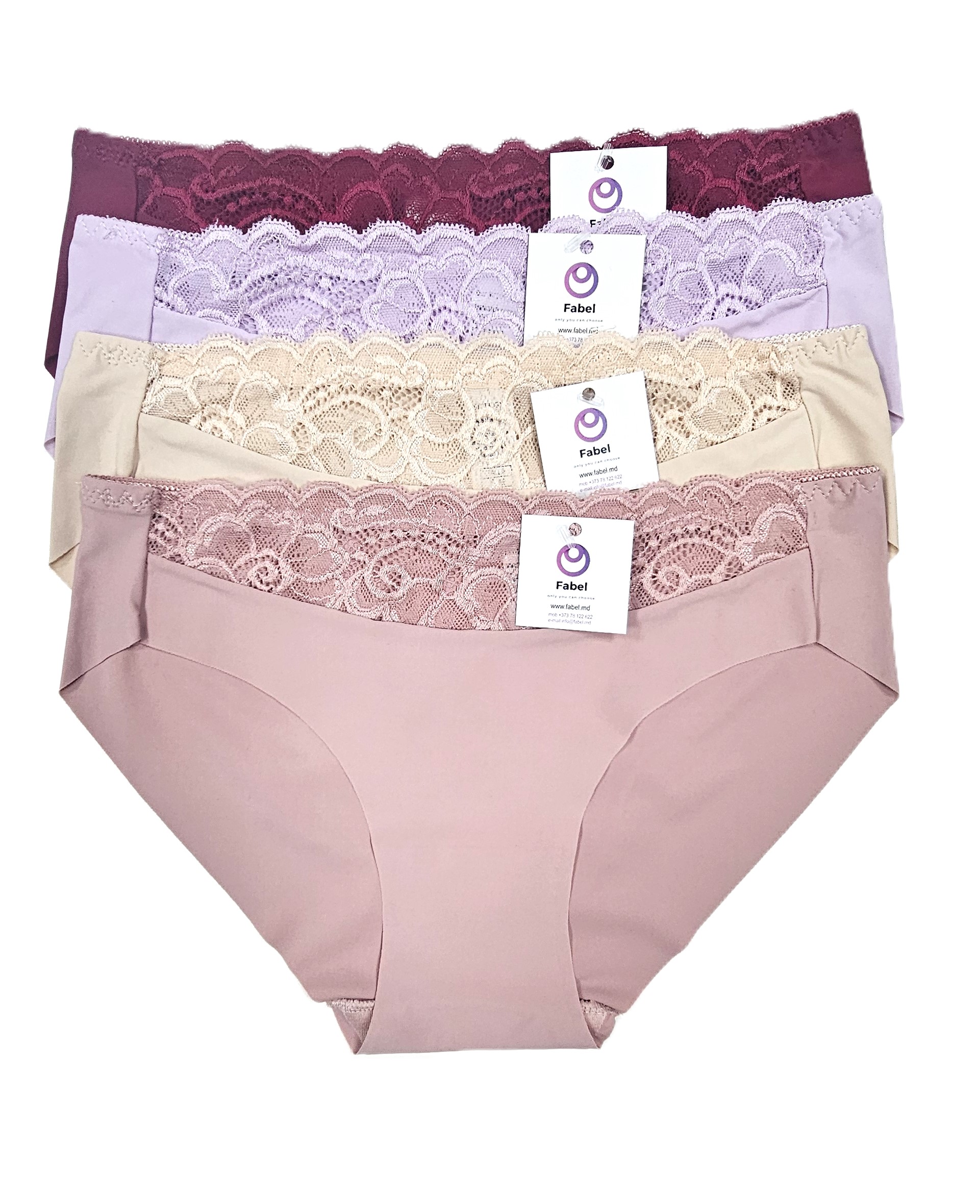 Slip invisibil microfibră cu dantelă.