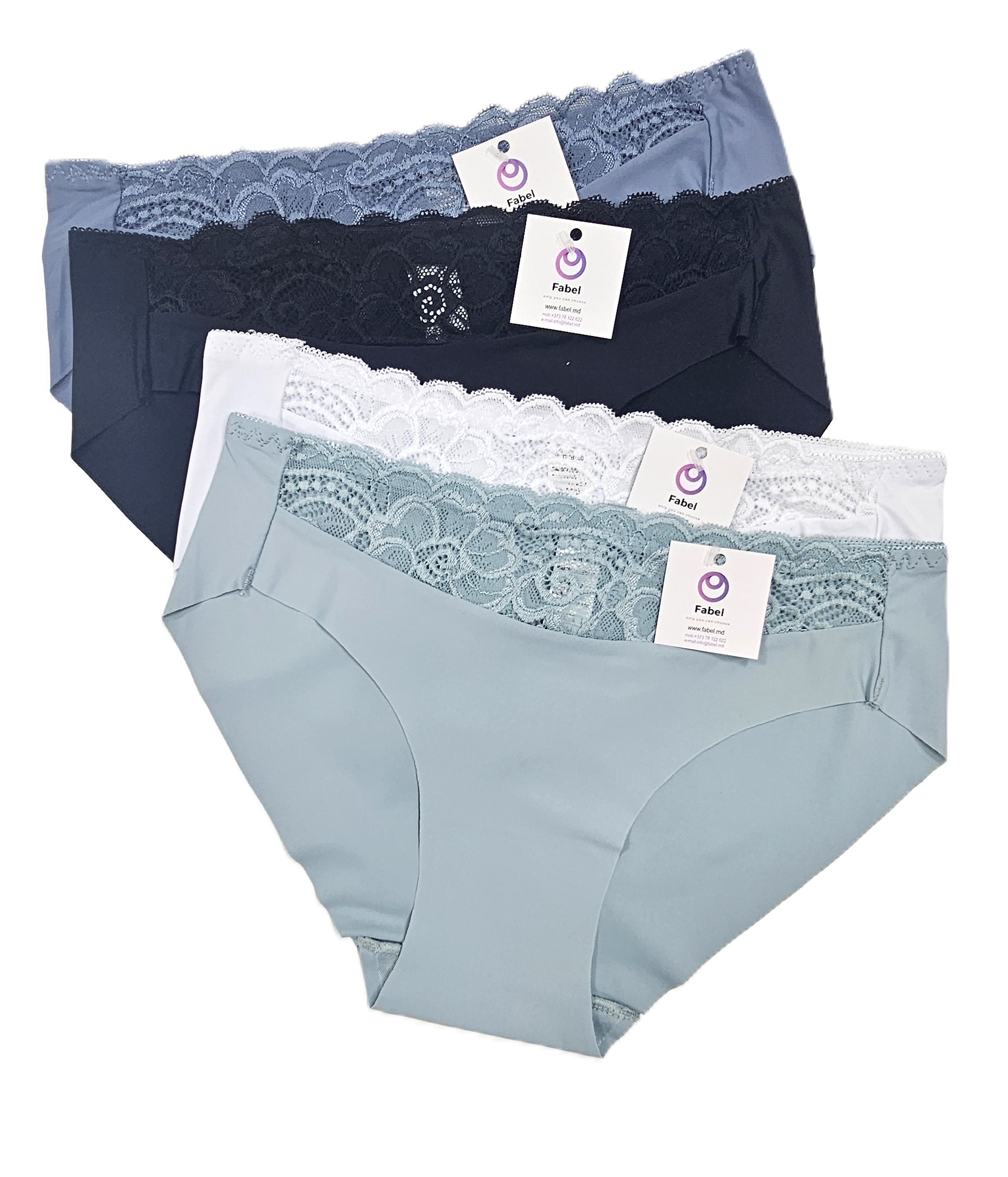 Slip invisibil microfibră cu dantelă. — изображение 4