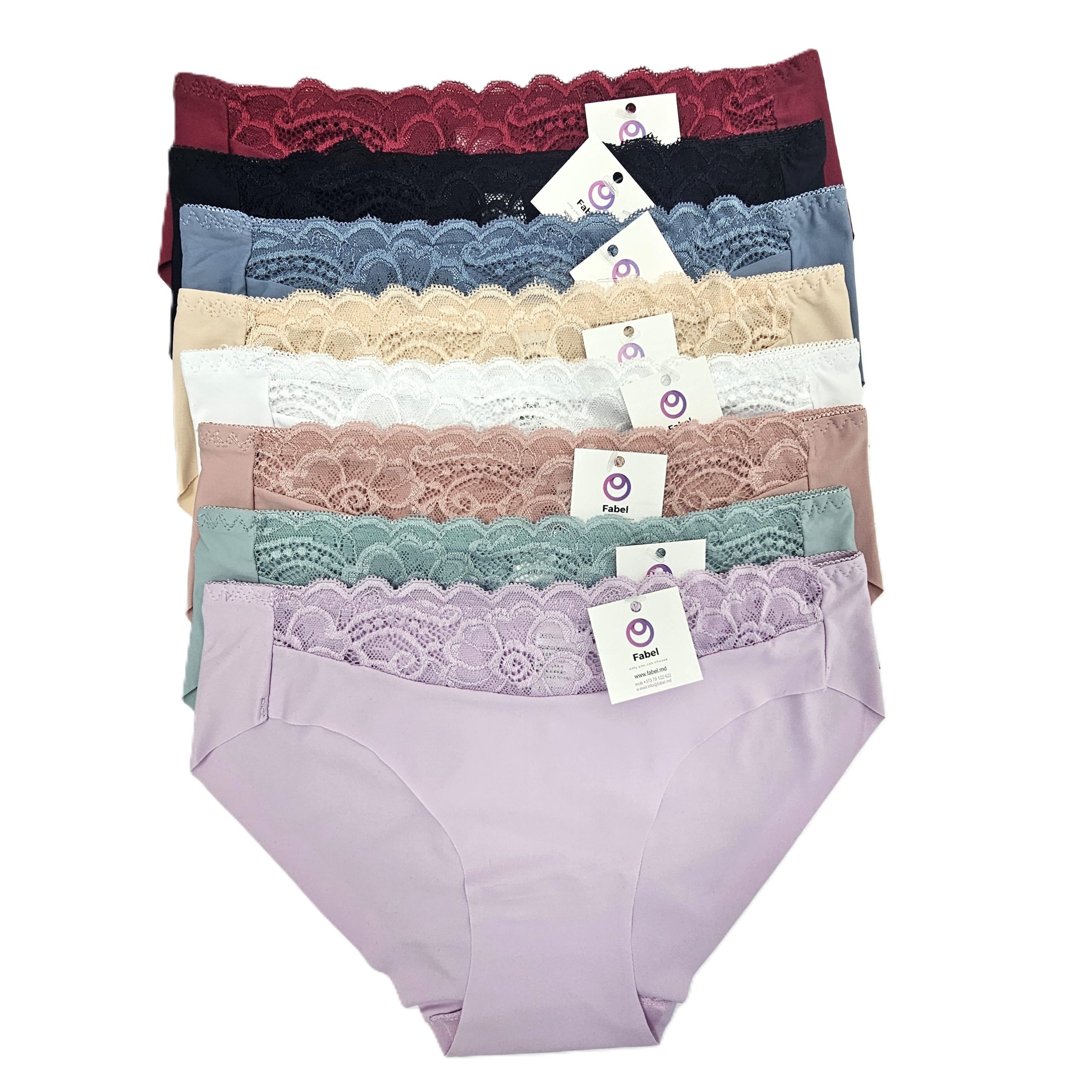 Slip invisibil microfibră cu dantelă. — изображение 6