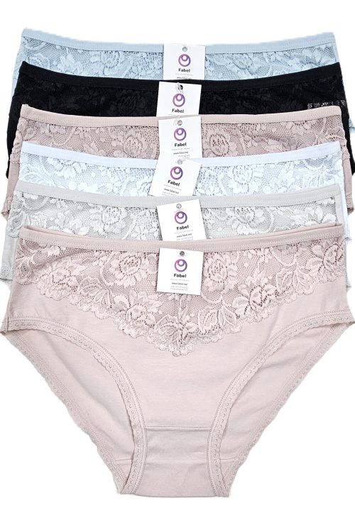 Chiloți din bumbac cu dantelă