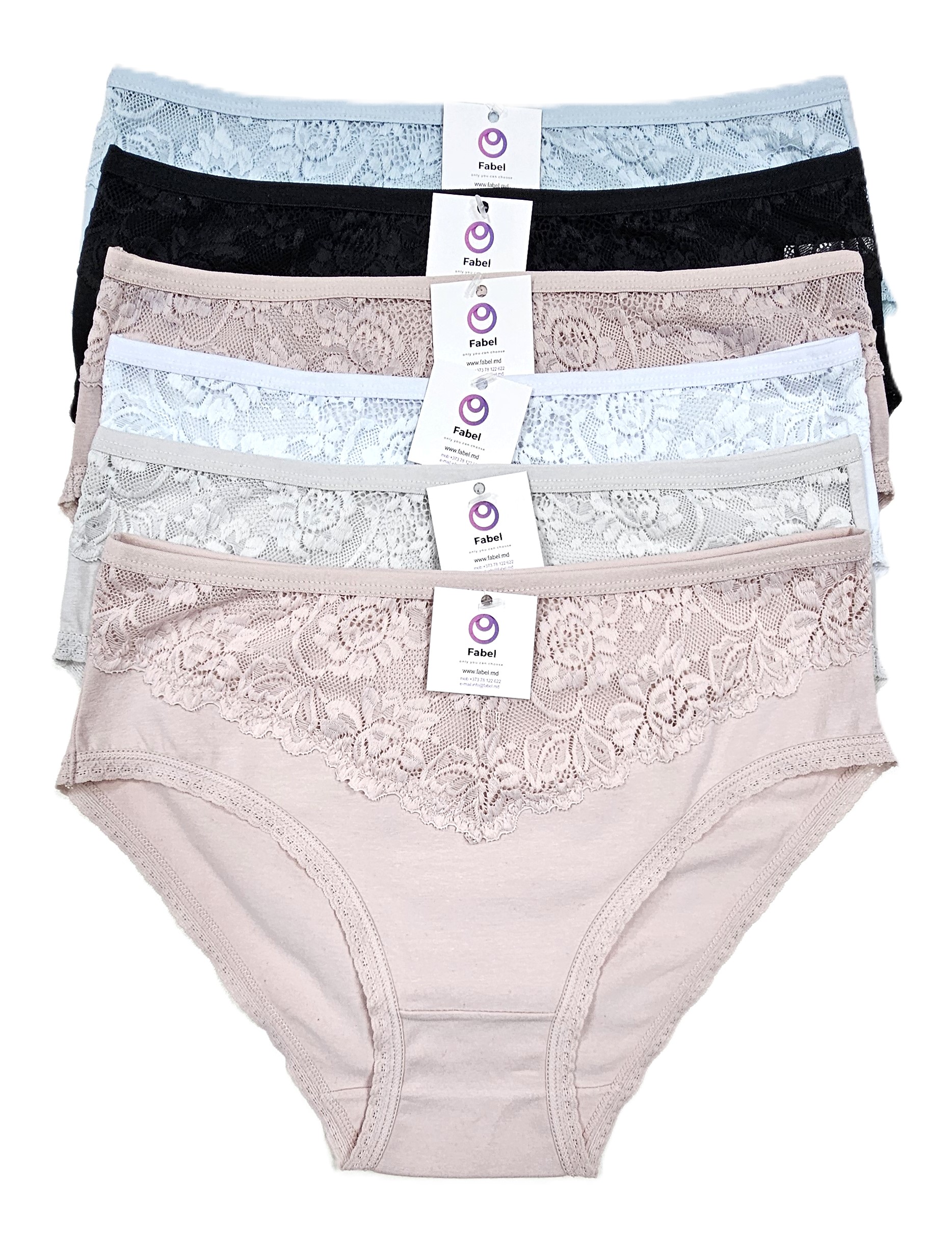 Chiloți din bumbac cu dantelă