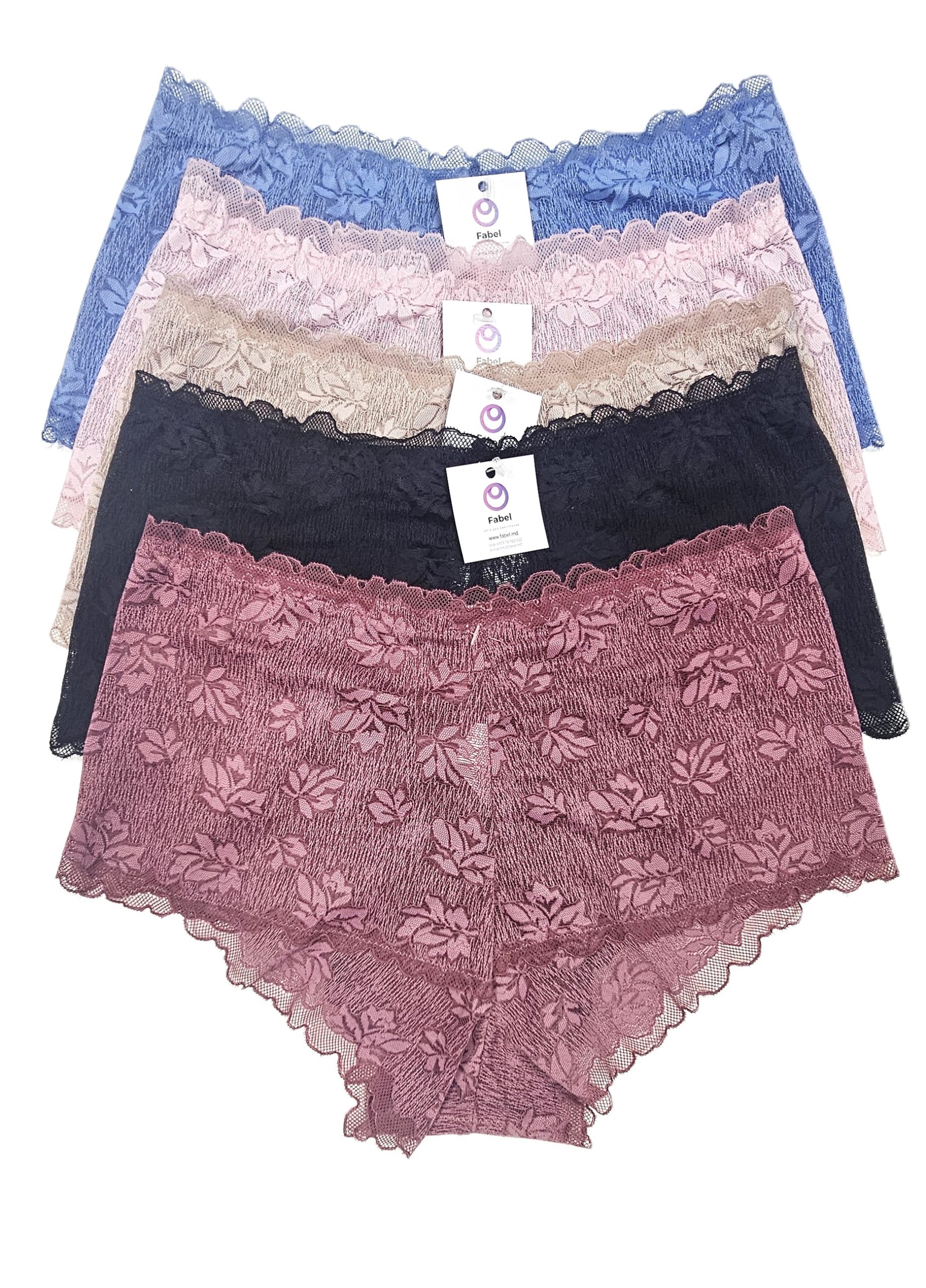 Chiloți din dantelă florală. - imagine 2