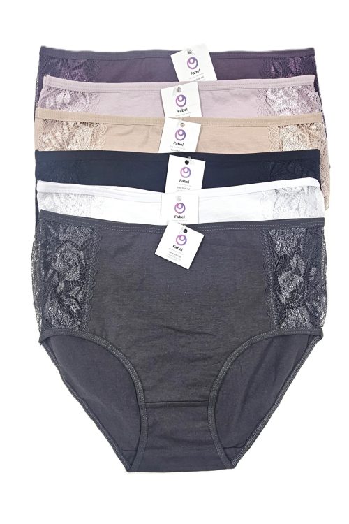 Chiloți clasici din bumbac cu talie înaltă