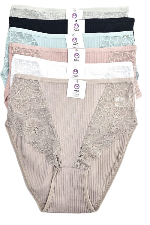 Chiloți clasici din bumbac cu talie înaltă