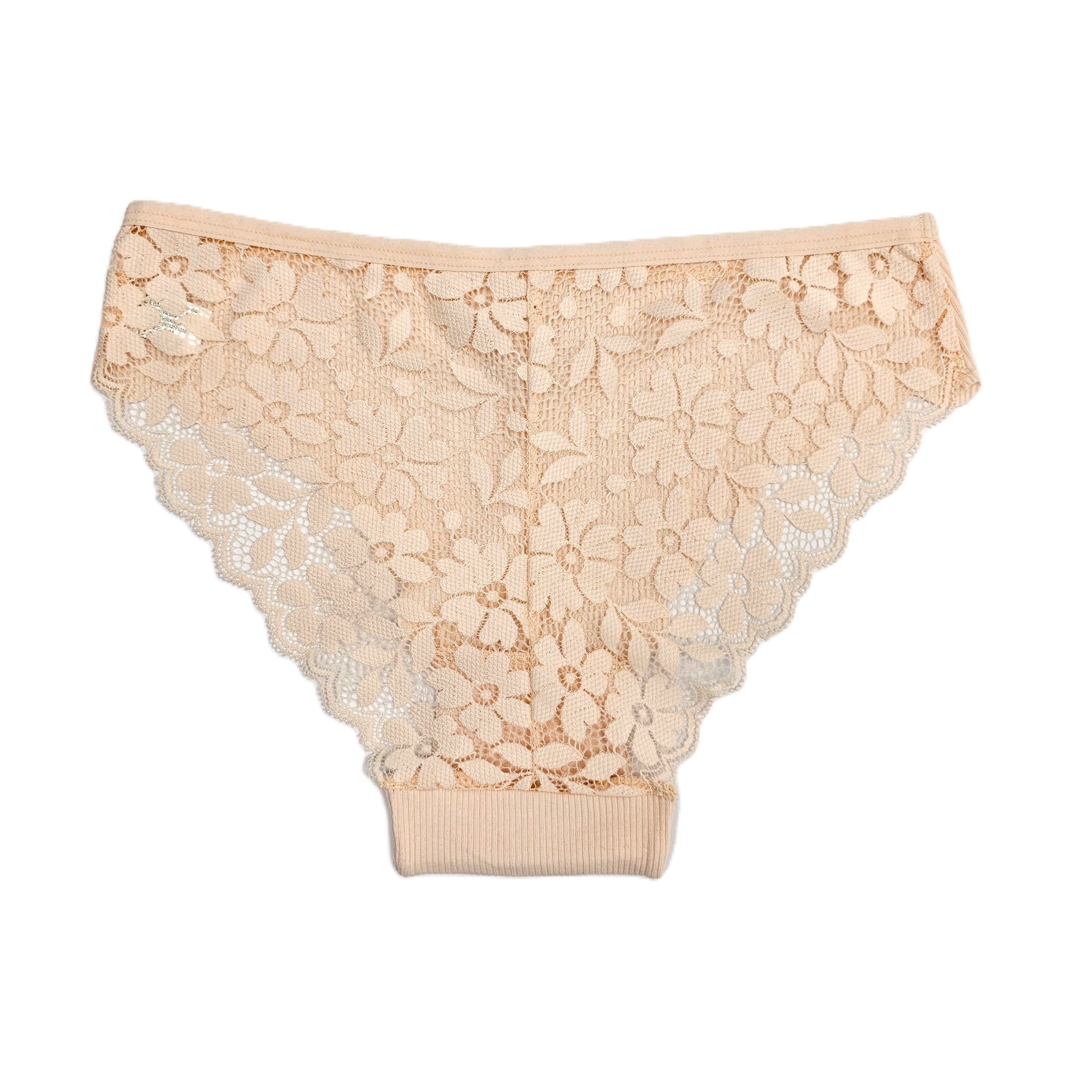 Slip din bumbac cu dantelă - imagine 6