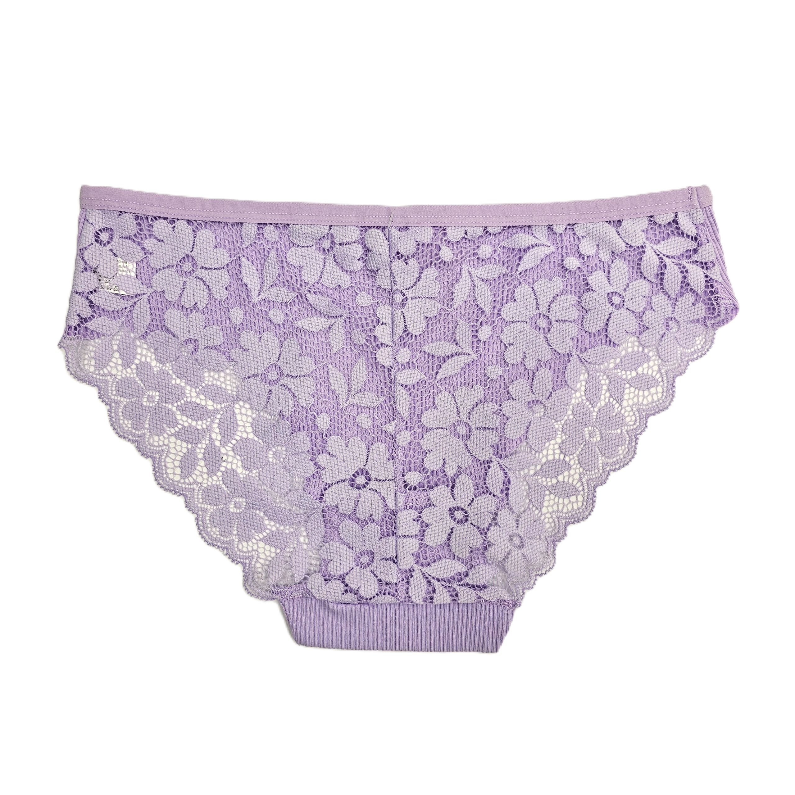 Slip din bumbac cu dantelă - imagine 8