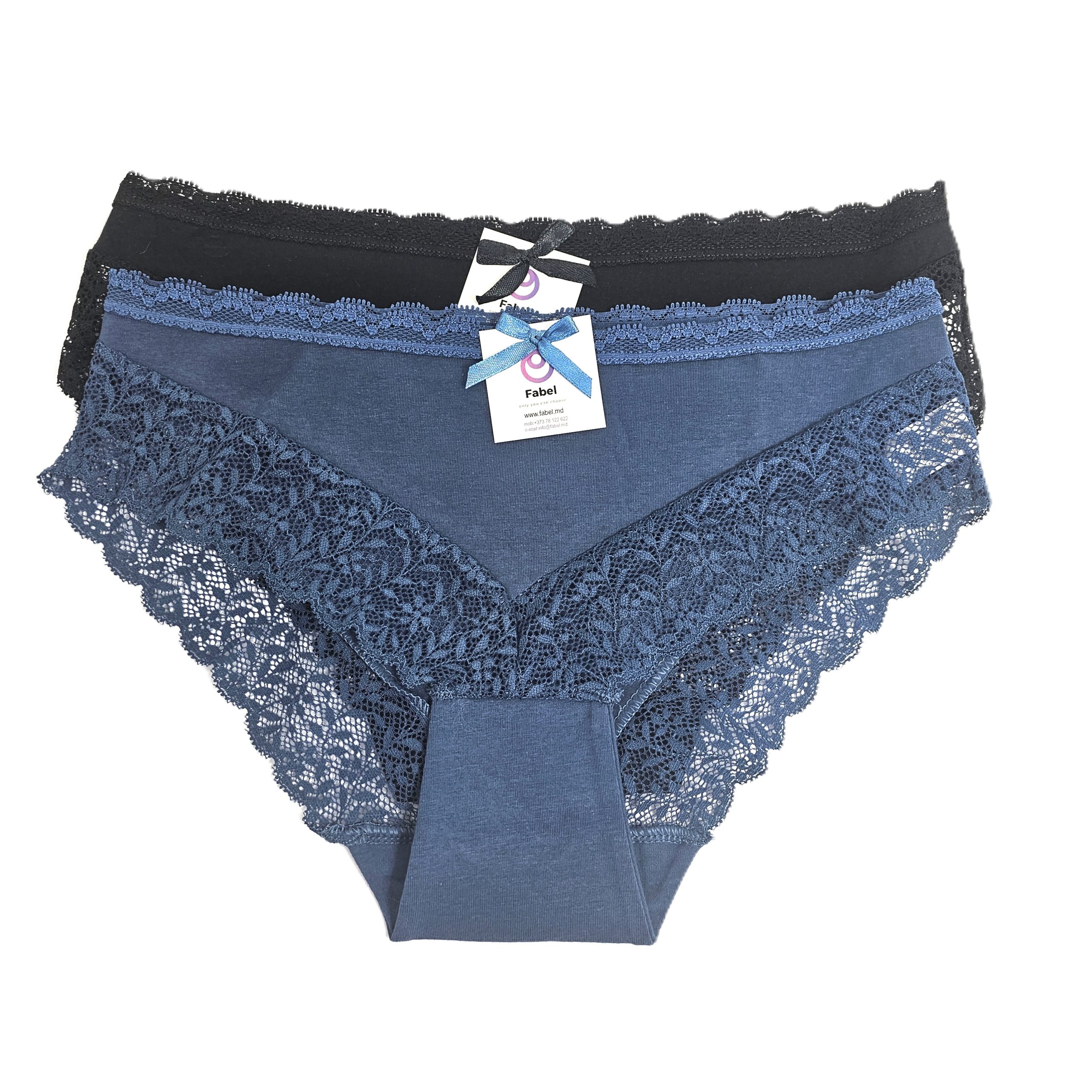 Slip din bumbac cu dantelă - imagine 9