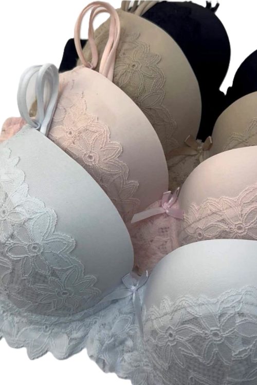 Sutien dantelat Push-up, cu sârmă.