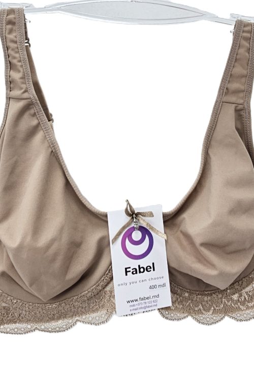 Sutien din mătase cu dantelă, cu sârmă.