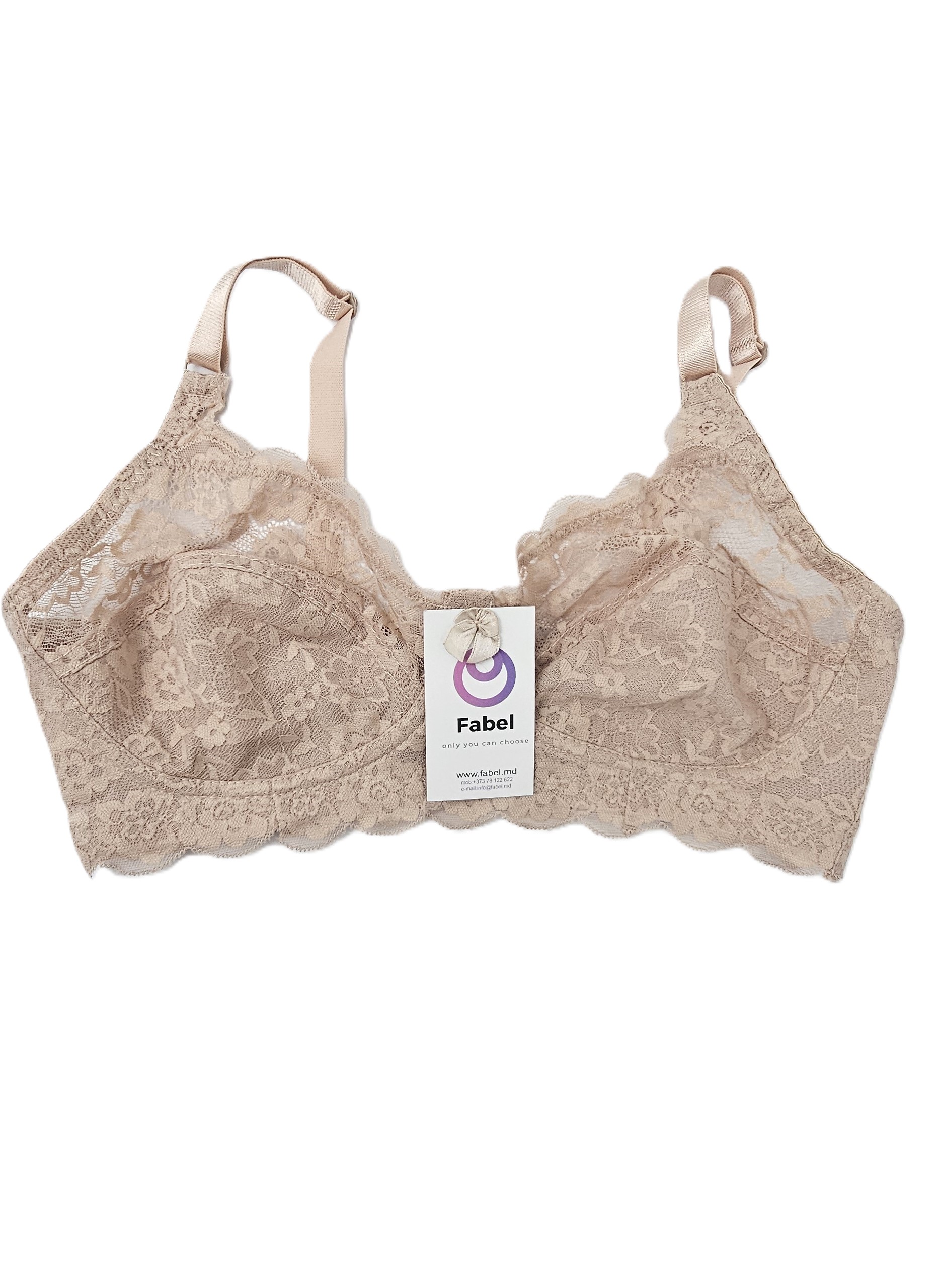 Sutien de dantelă, clasic semitransparent fără sârmă - imagine 5