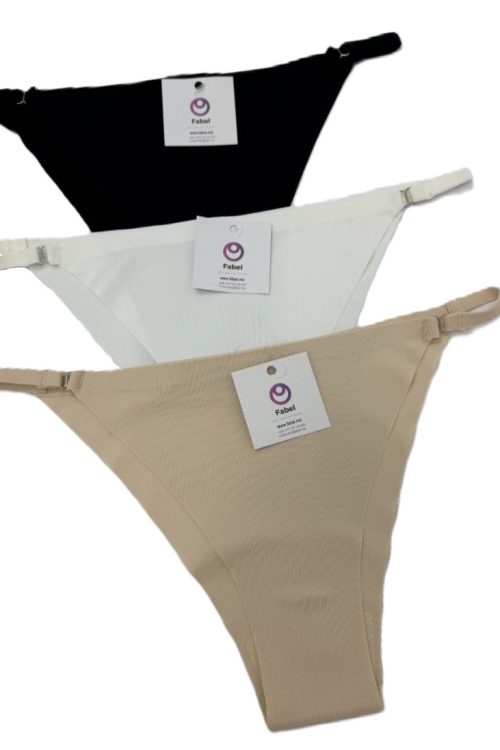 Slip din microfibră cu catarame.