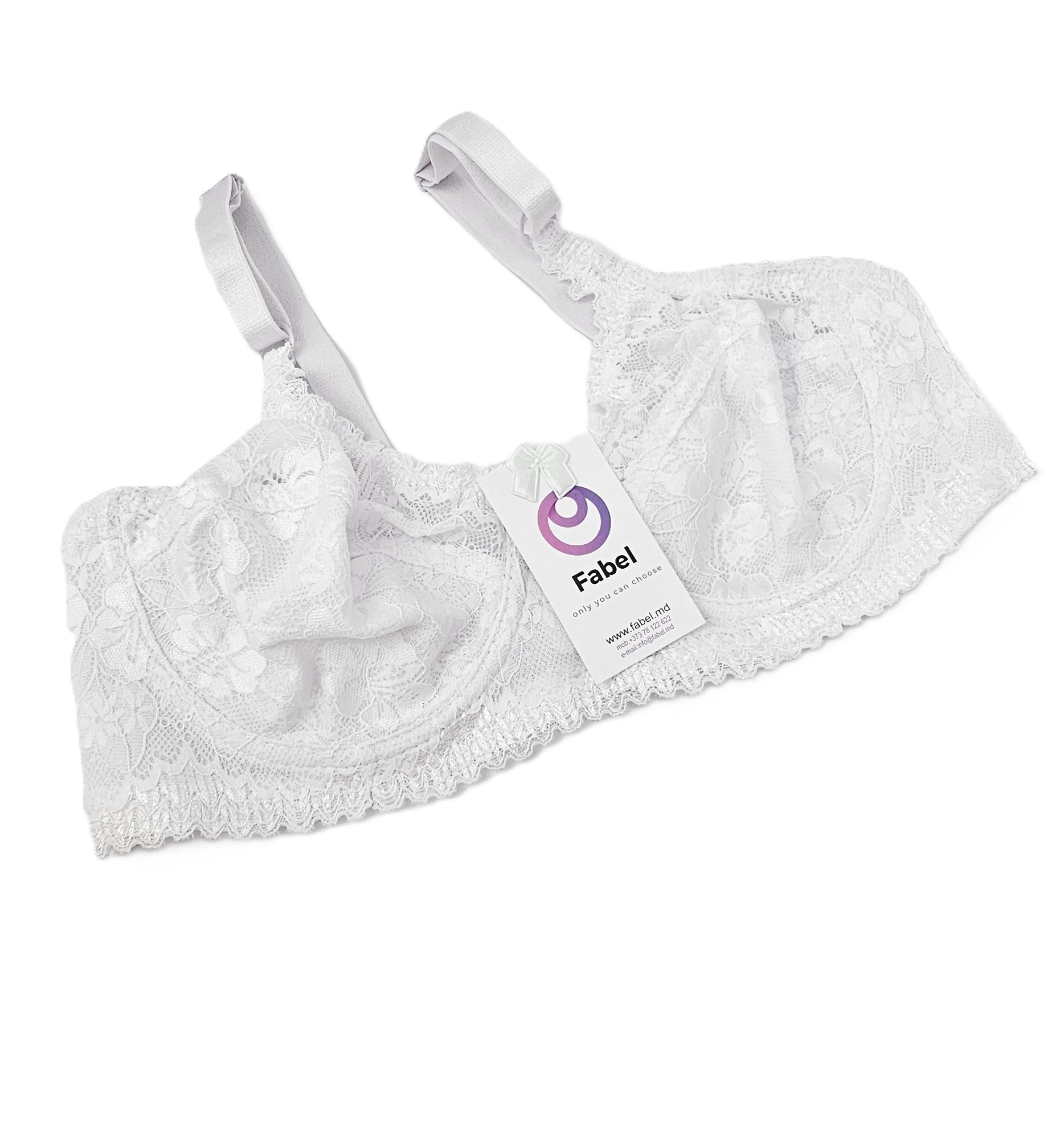 Sutien de dantelă semitransparent, cu sârmă . - imagine 2