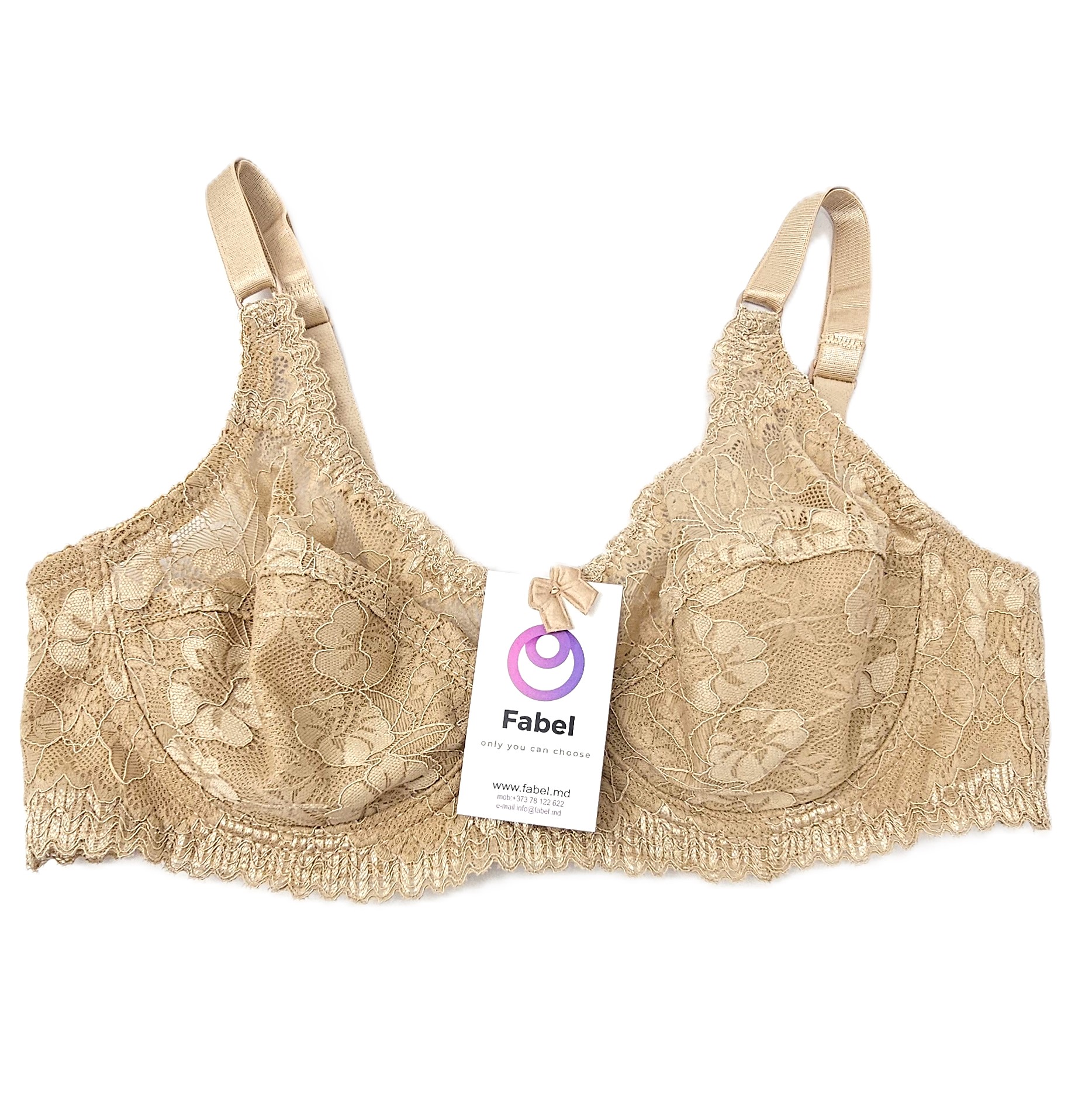 Sutien de dantelă semitransparent, cu sârmă . - imagine 6