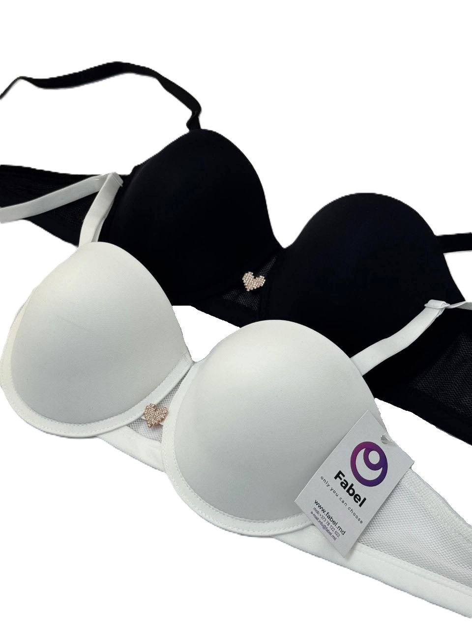 Sutien Balconette din microfibră fină cu mesh, cu sârmă. - imagine 2