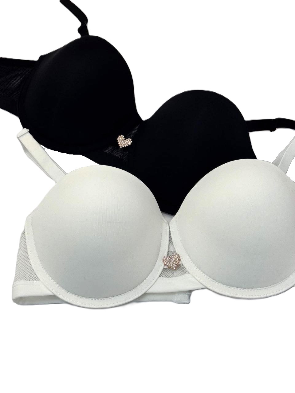 Sutien Balconette din microfibră fină cu mesh, cu sârmă.