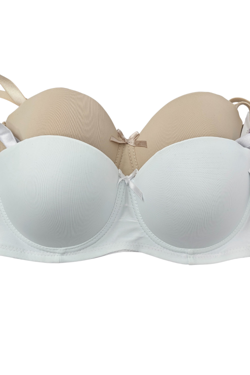 Sutien Balconette, cu bandă de silicon, cu sârmă.