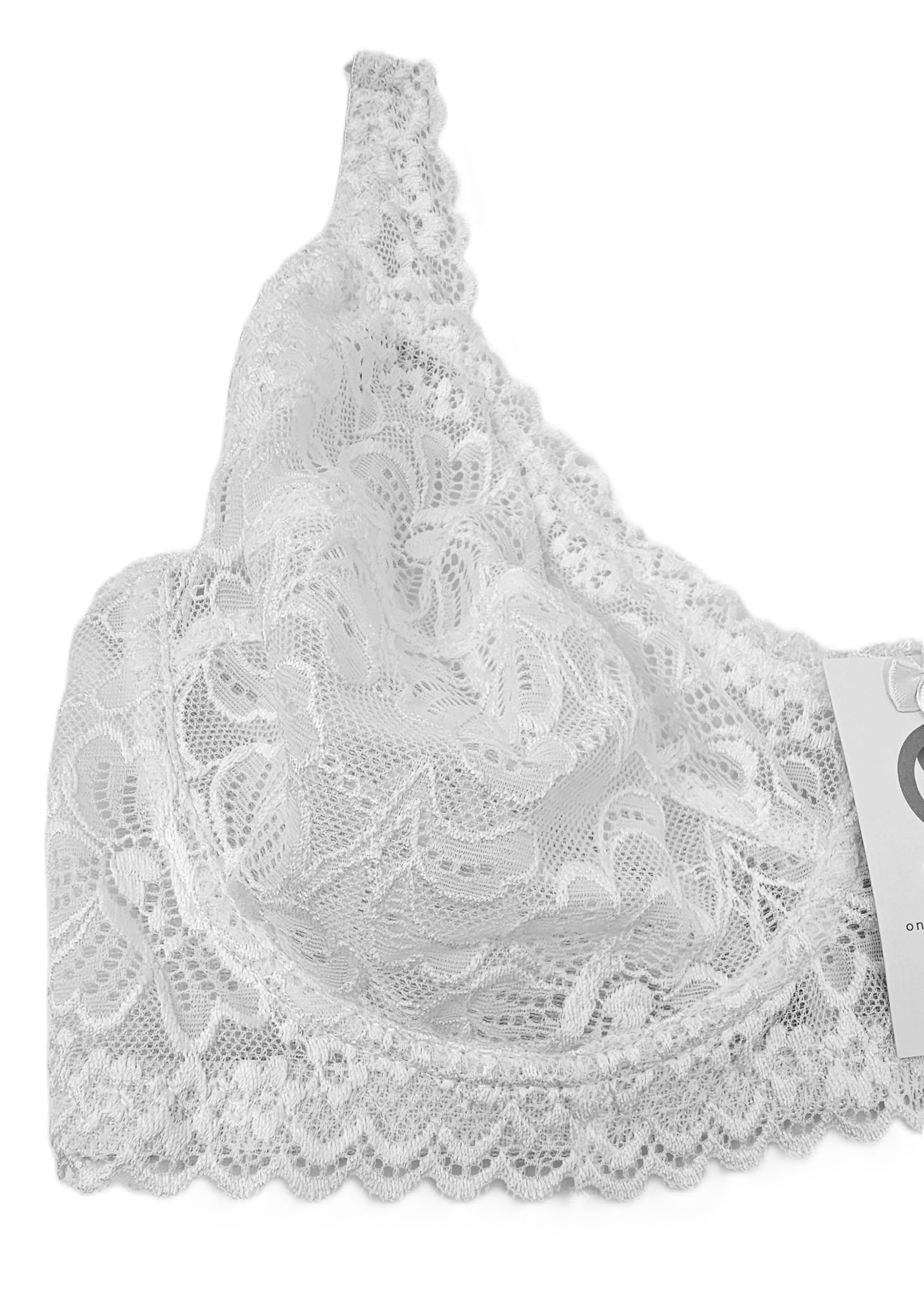 Sutien de dantelă, clasic semitransparent cu sârmă - imagine 2