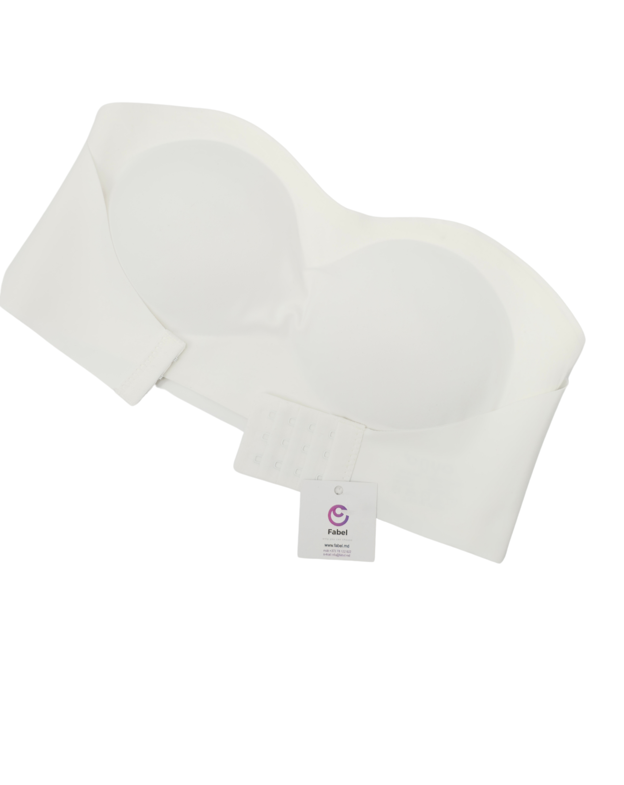 Top/Bustieră fără bretele cu banda de silicon. - imagine 3