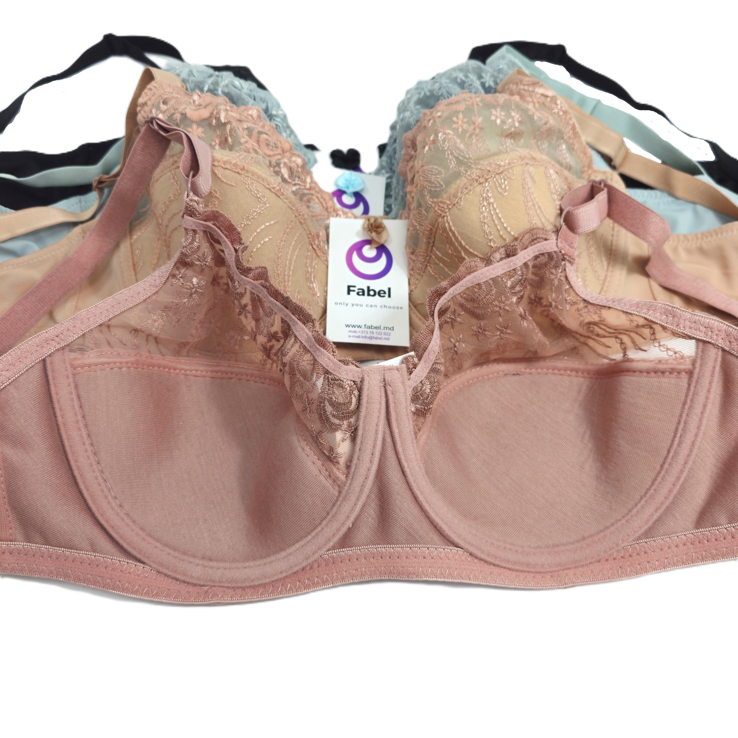Sutien de dantelă, cu cupa moale, cu sârmă. - imagine 3