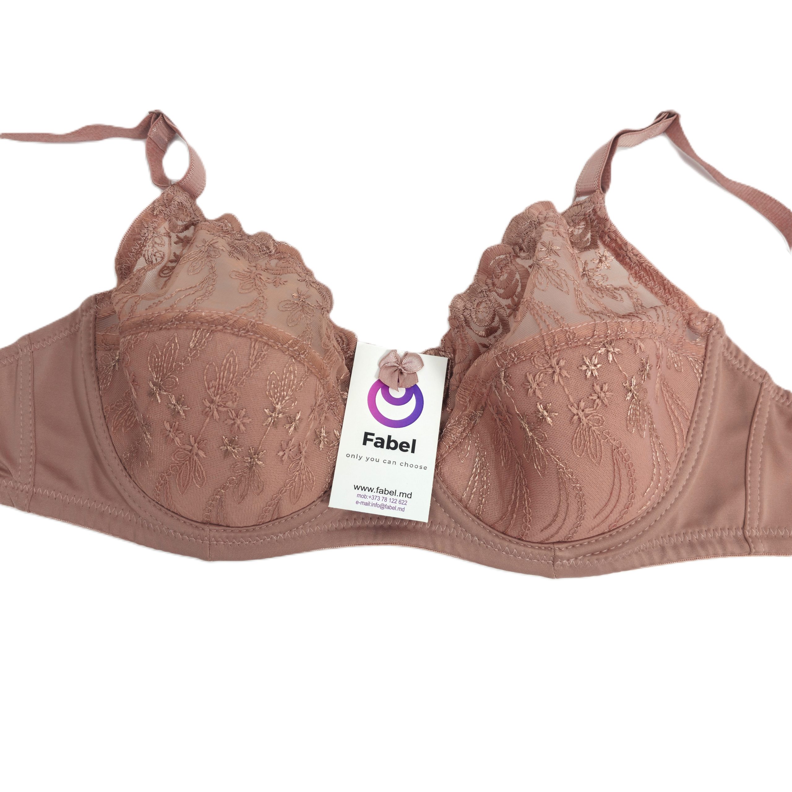 Sutien de dantelă, cu cupa moale, cu sârmă. - imagine 4