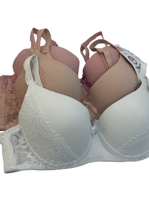 Sutien Push-up, microfibră cu dantelă.