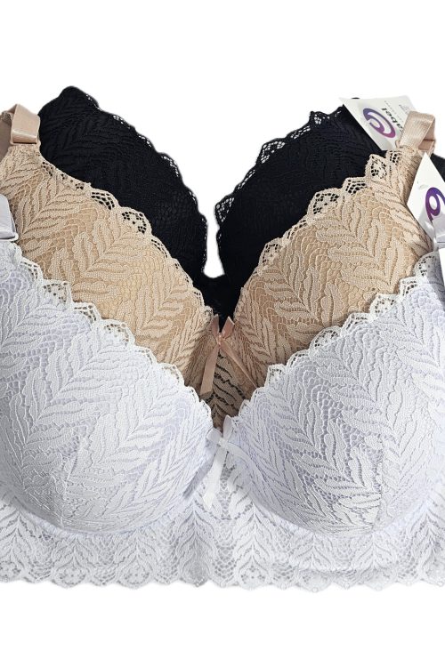 Sutien clasic cu cupă plină, cu burete și sârmă.