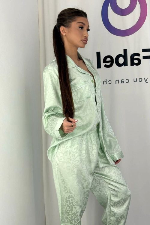 Set Pijama — Camasa si pantaloni din satin S702