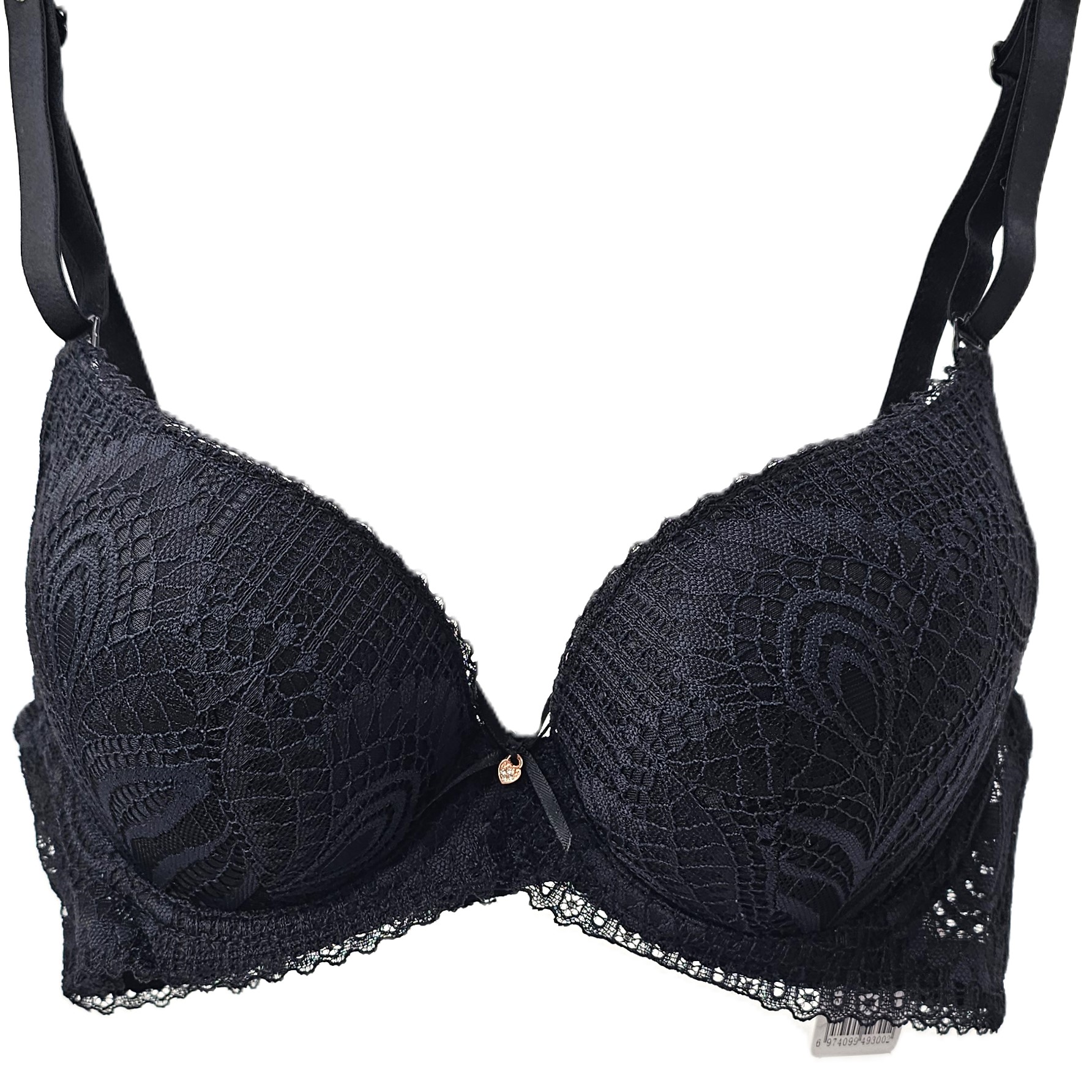 Sutien cu dublu Push-up dantelat, cu sârmă B03300 — изображение 2