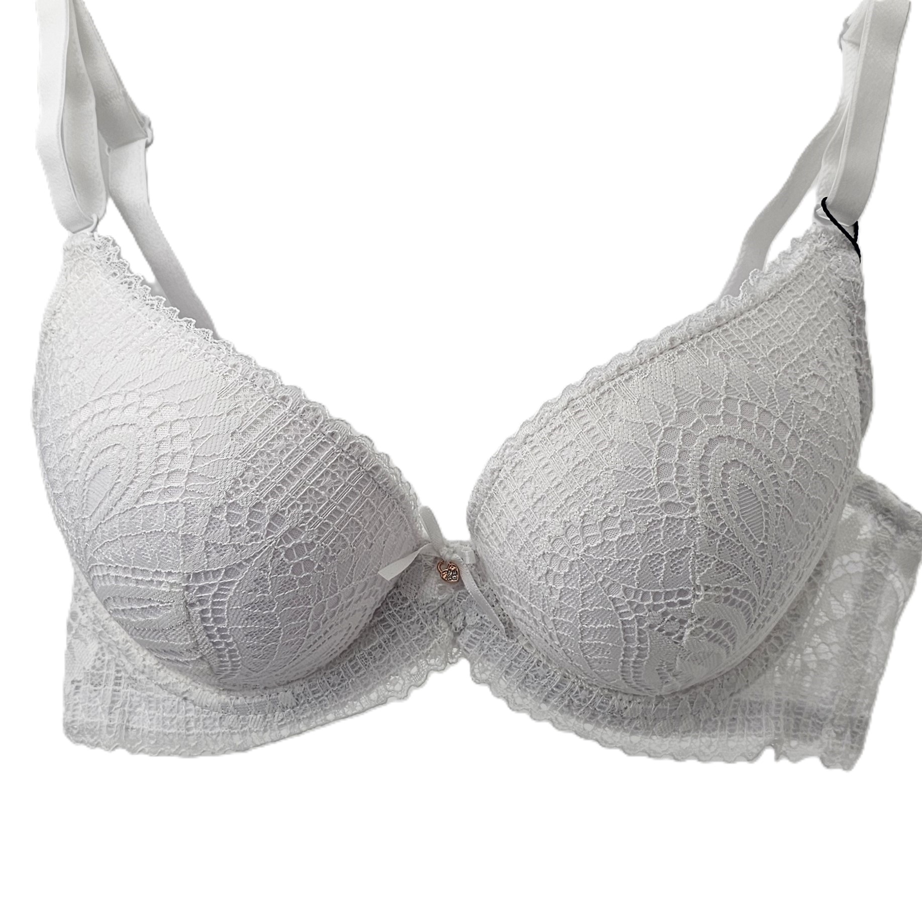 Sutien cu dublu Push-up dantelat, cu sârmă B03300 — изображение 4