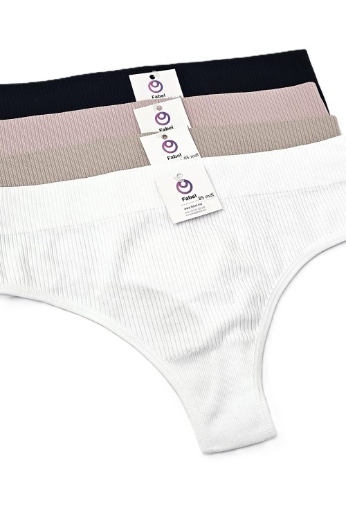 Tanga Diana cu talie inalta din microfibră.