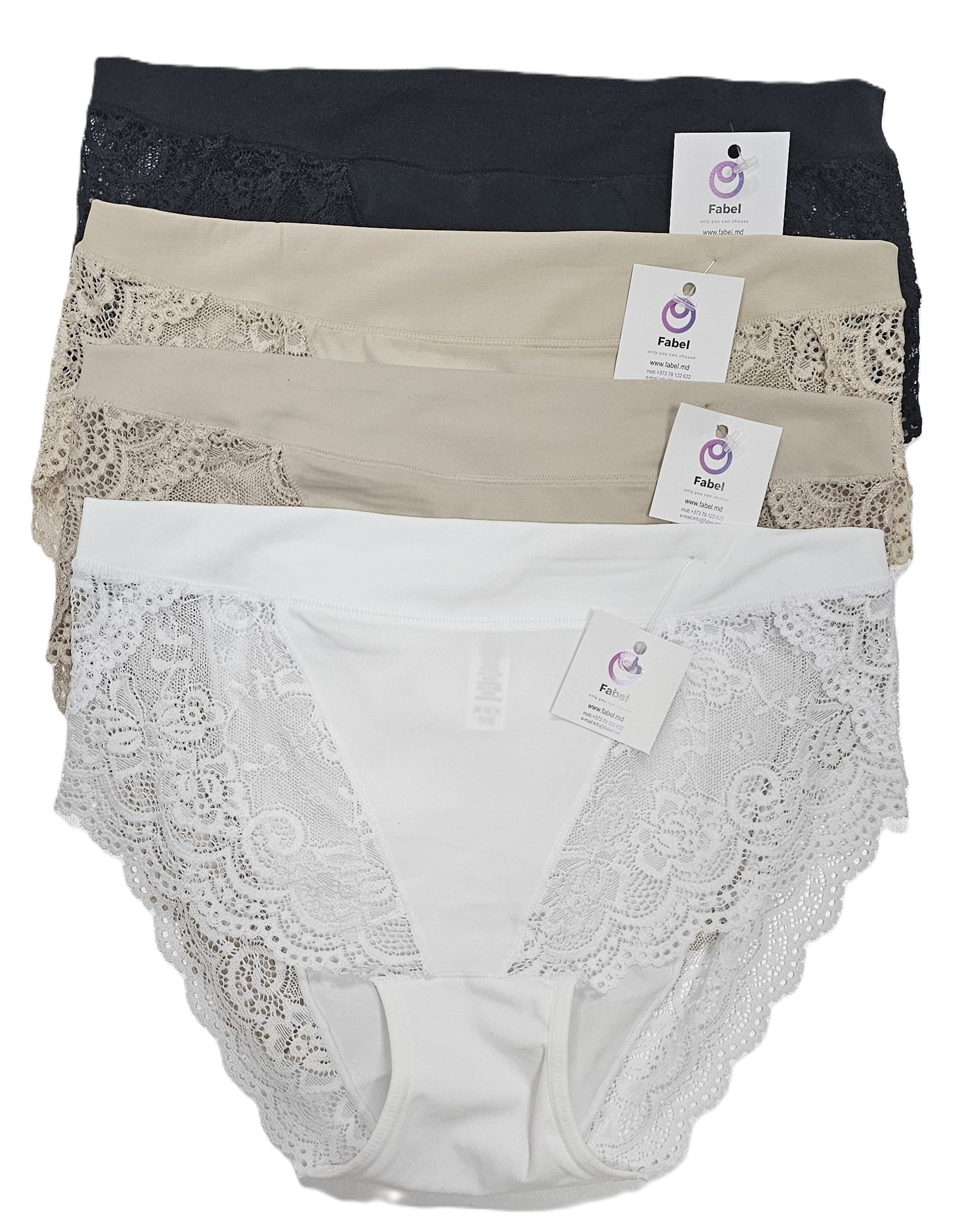 Slip confortabil din microfibră cu dantelă 1763W