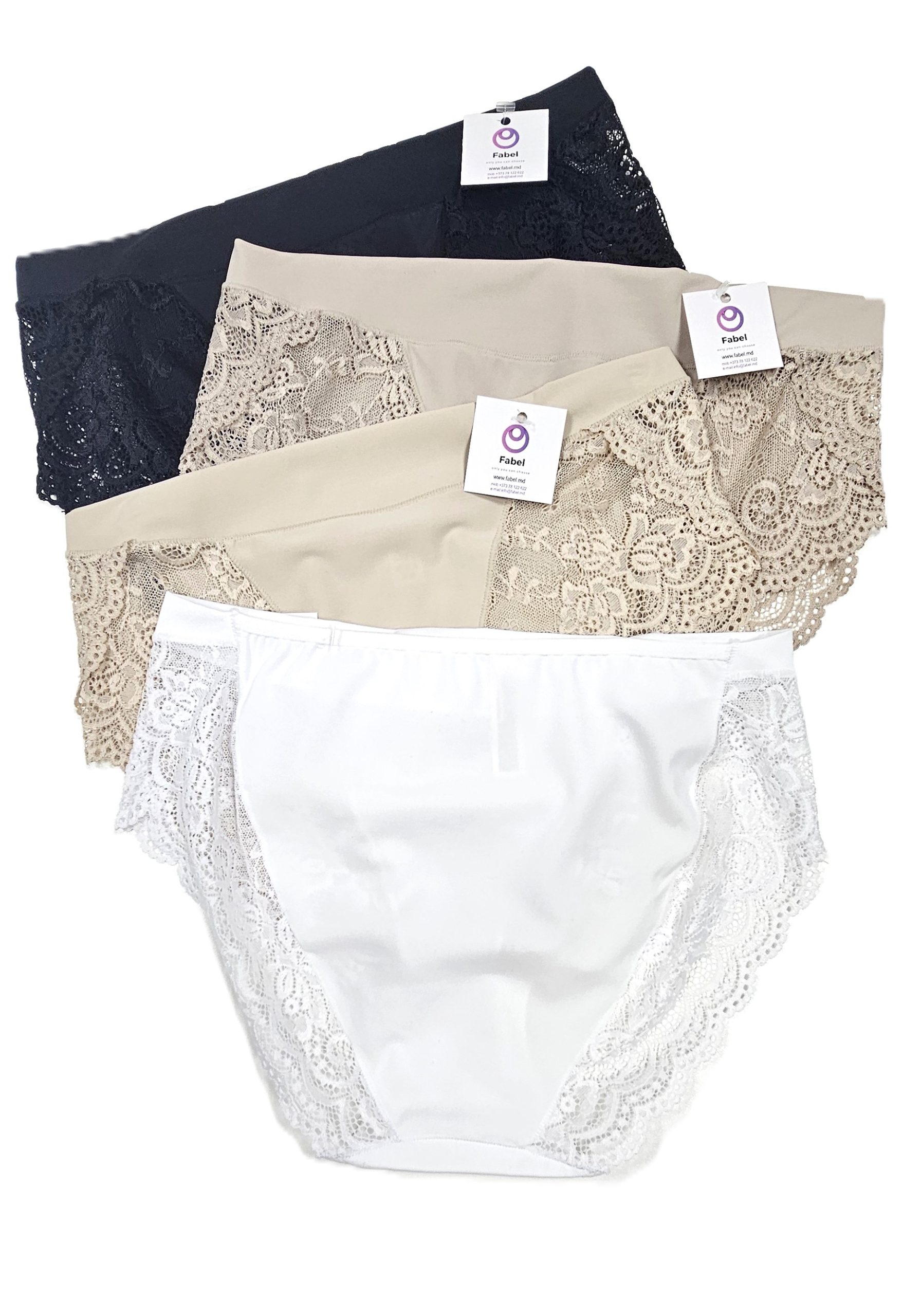 Slip confortabil din microfibră cu dantelă 1763W — изображение 2