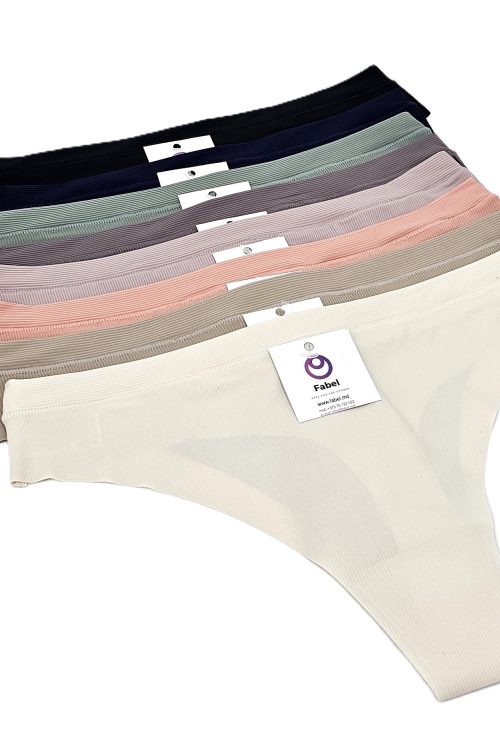 Tanga fără fir din microfibră reiată