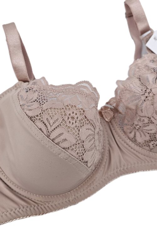 Sutien din microfibră cu dantelă pe jumatate de cupa 62007