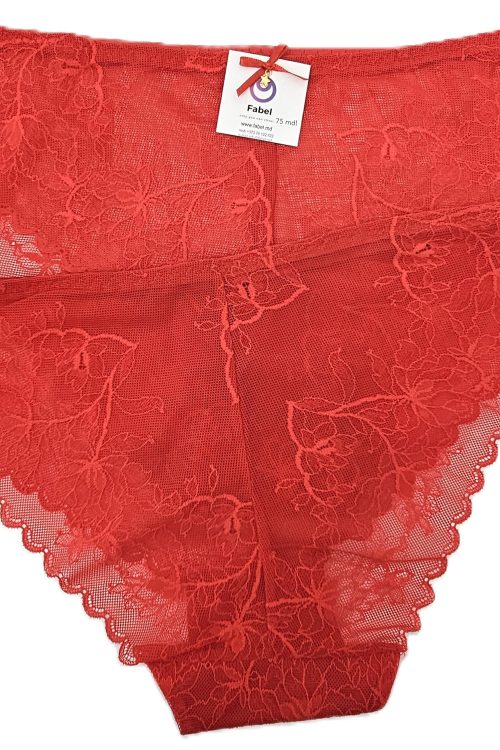 Chiloți  din dantelă florală cu accesoriu auriu 99141