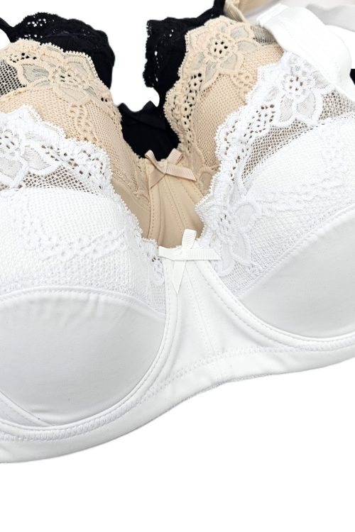 Sutien Ricabela, din microfibră cu dantelă, cu sârmă G0051