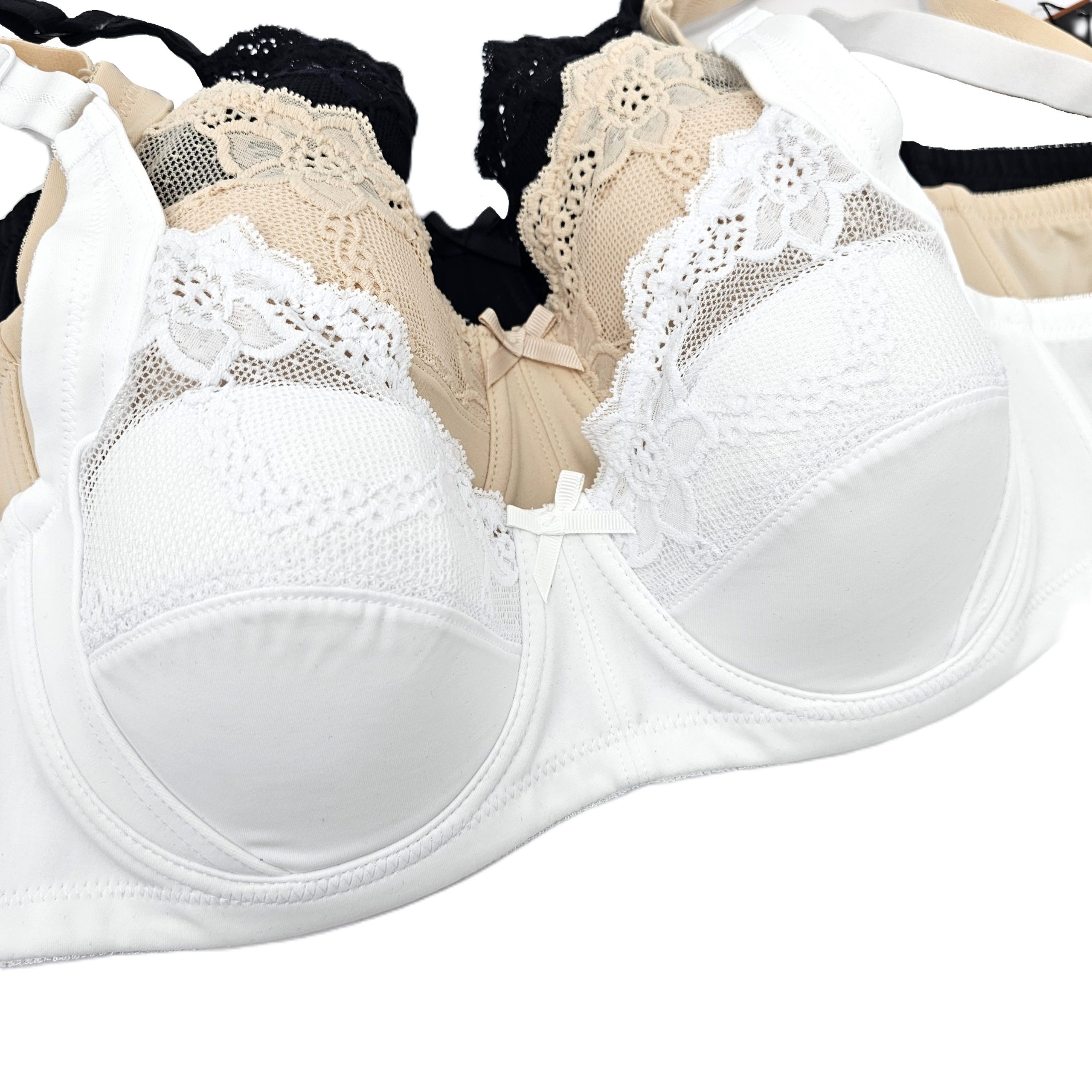 Sutien Ricabela, din microfibră cu dantelă, cu sârmă G0051