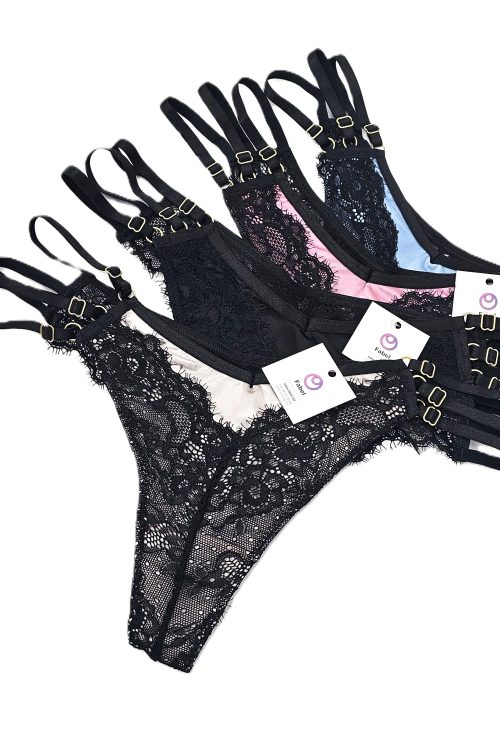 Tanga din dantela cu catarame (3508)